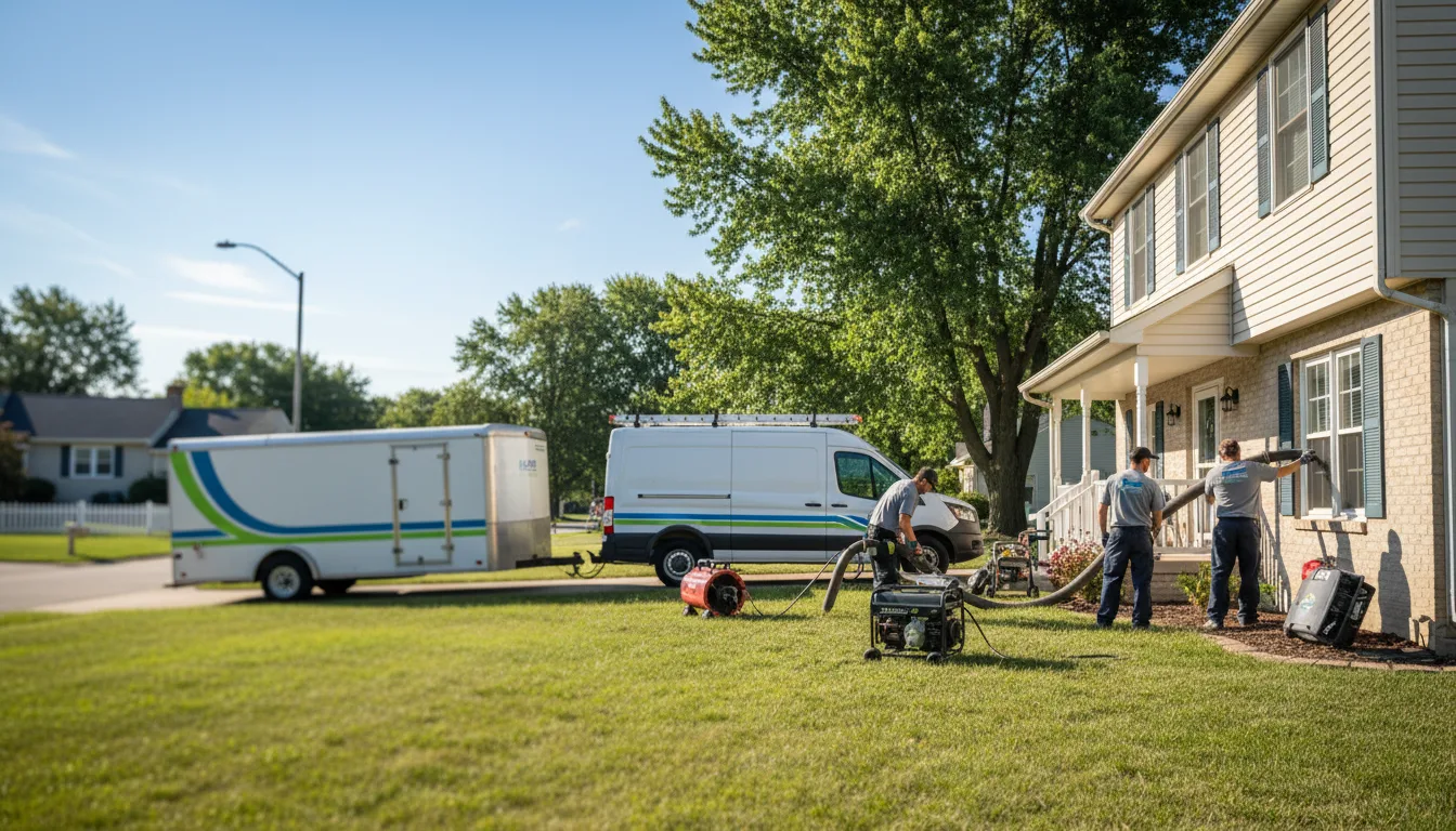 Flooded Basement Restoration And Cleanup With Repair in Urbana, IL near me